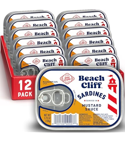 Amazon.com: BEACH CLIFF Fish Steaks Bite Size Herring In Mustard